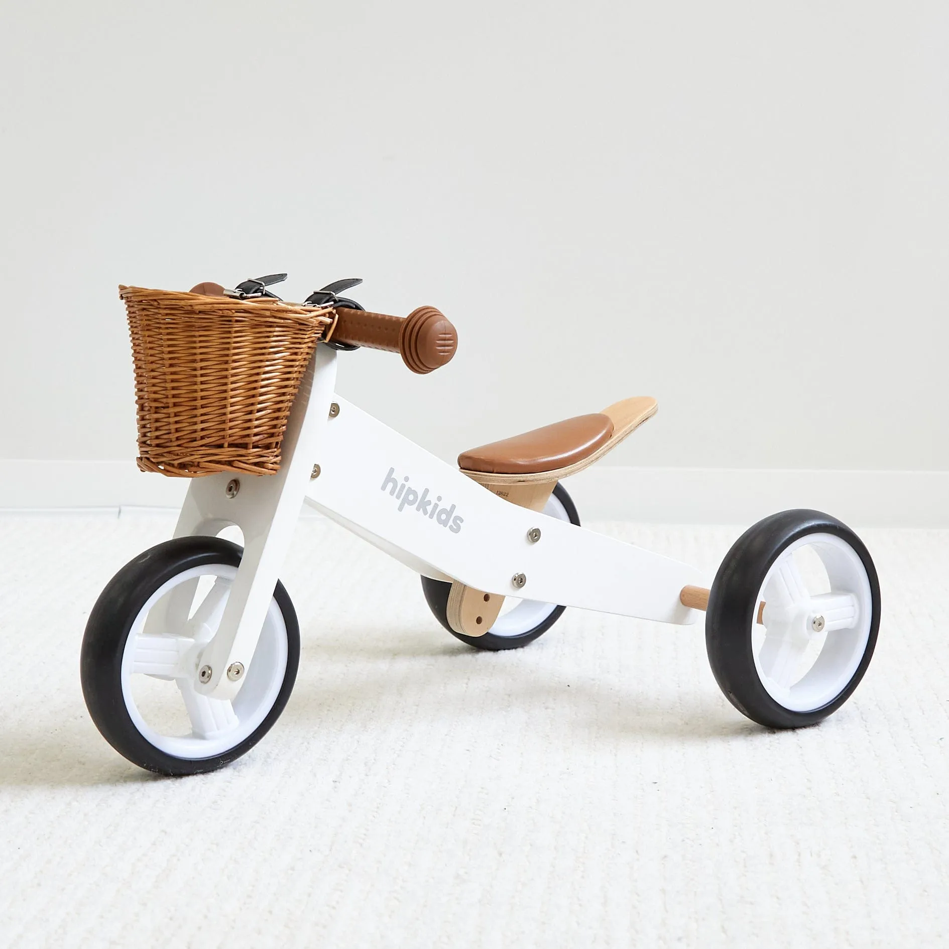 2 in 1 Toddler Mini-Trike/Balance Bike with Wicker Basket