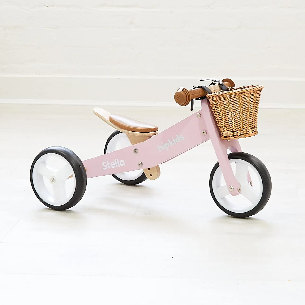 2 in 1 Toddler Mini-Trike/Balance Bike with Wicker Basket