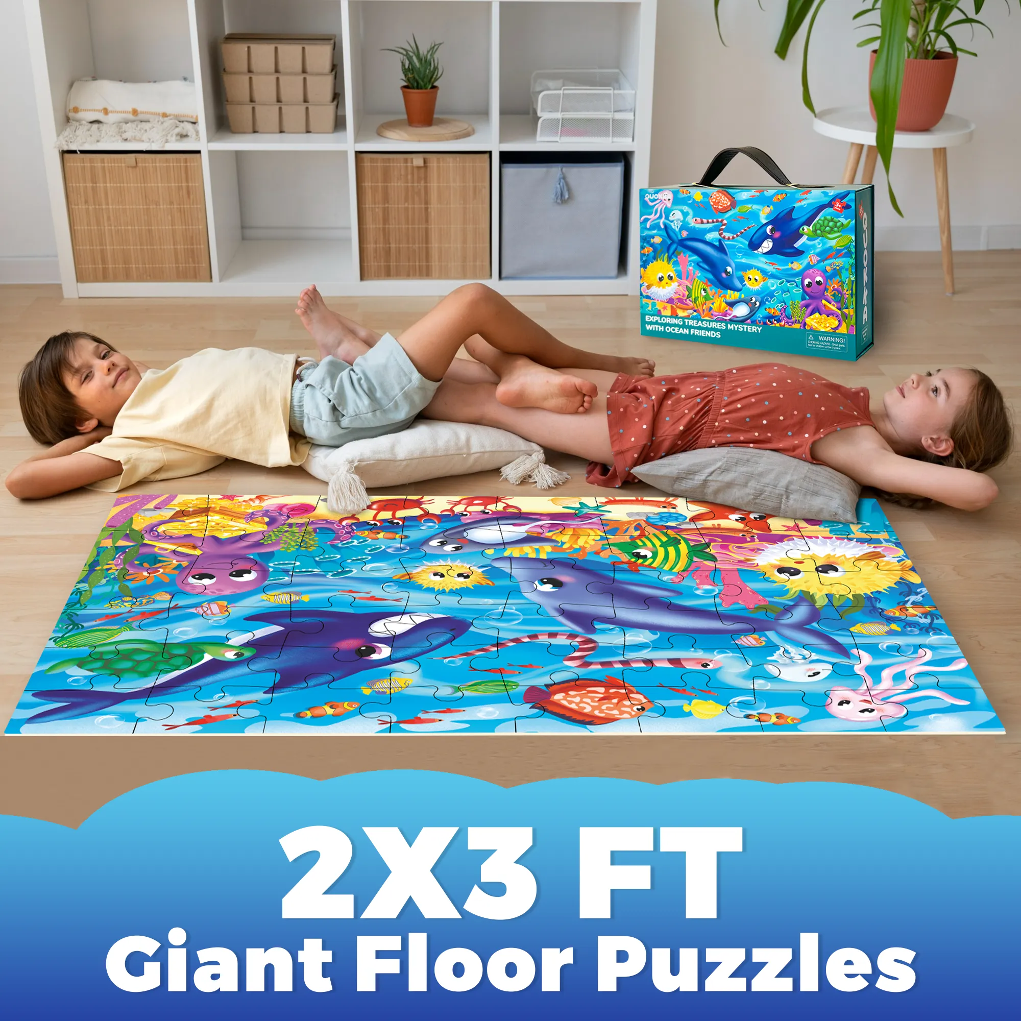 2x3 FT Giant Floor Puzzles for Kids Ages 4-6 | Ocean