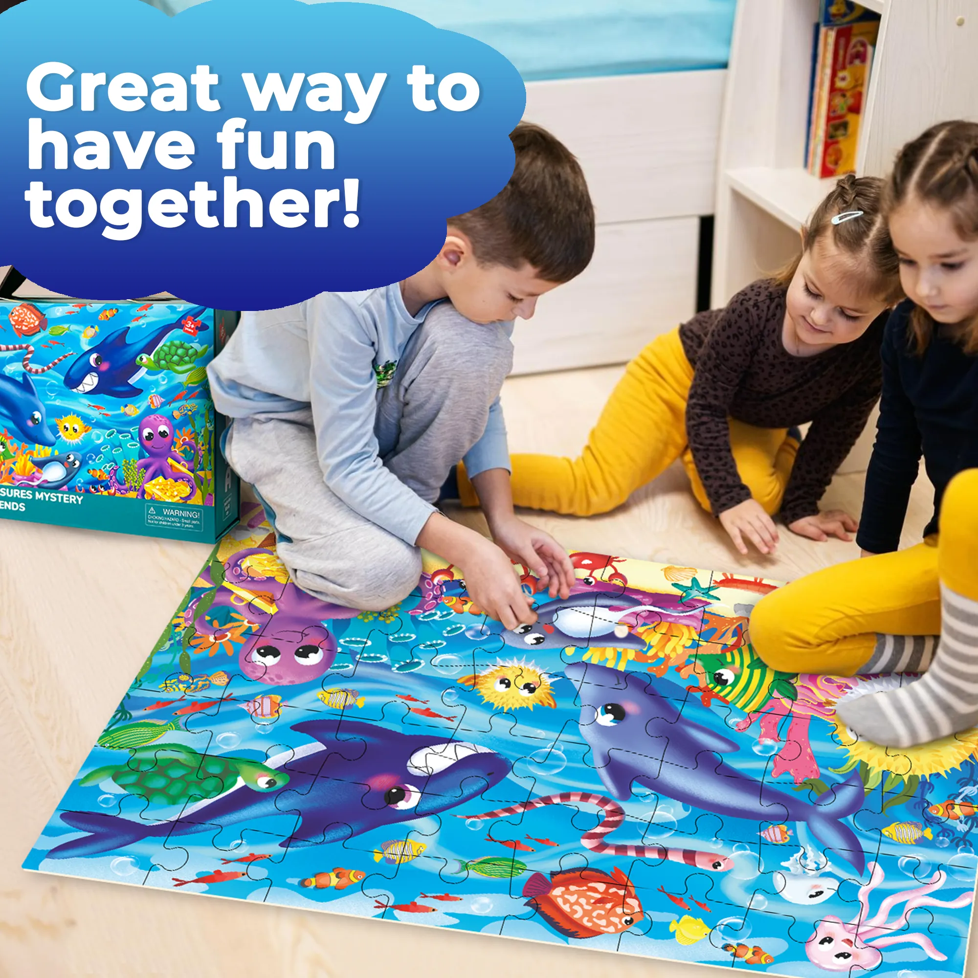 2x3 FT Giant Floor Puzzles for Kids Ages 4-6 | Ocean