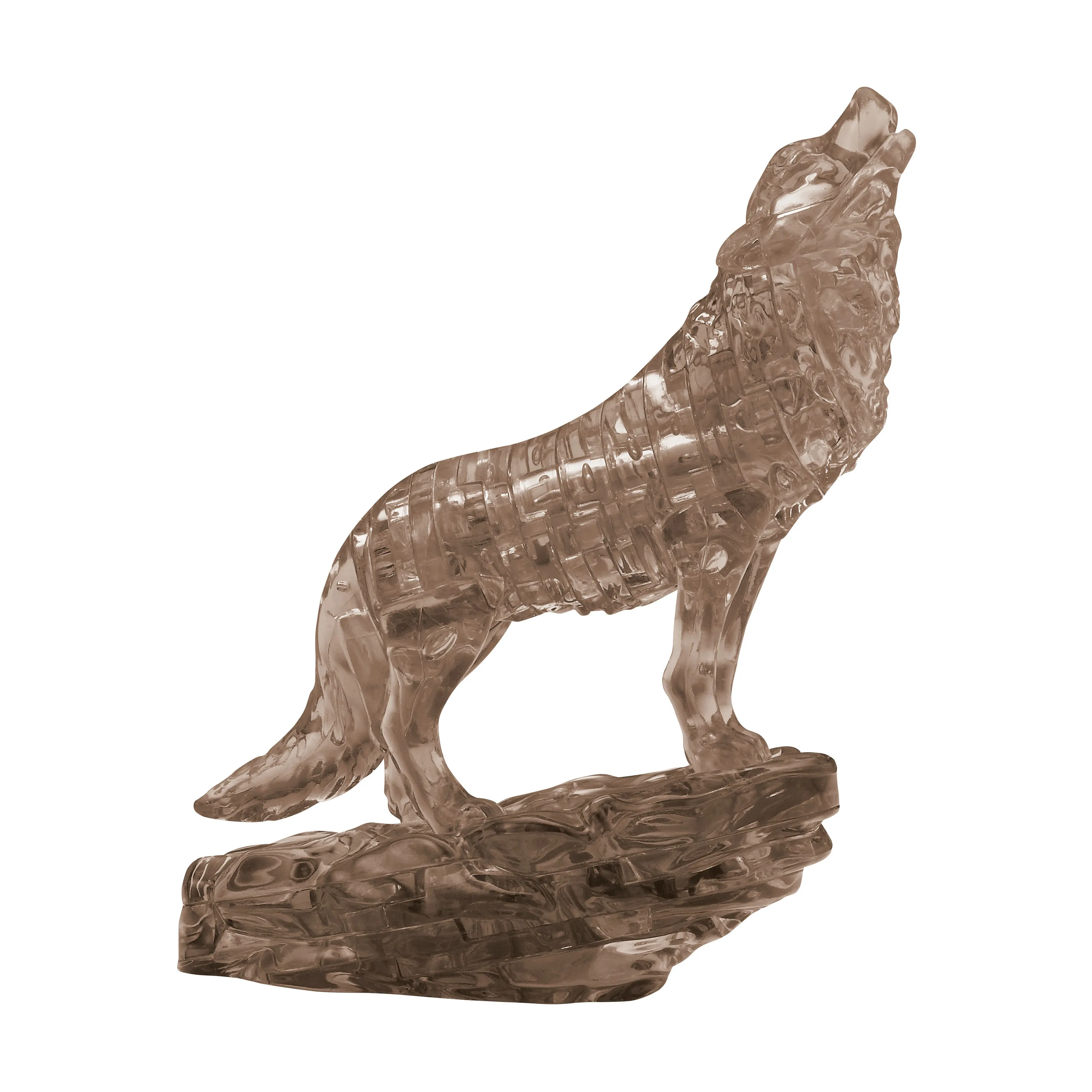 3D Crystal Puzzle - Wolf (Brown): 38 Pcs