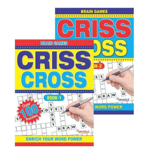 A4 Criss Cross - Assorted Challenging Puzzles High Quality Paper Relaxing Brain Teasers