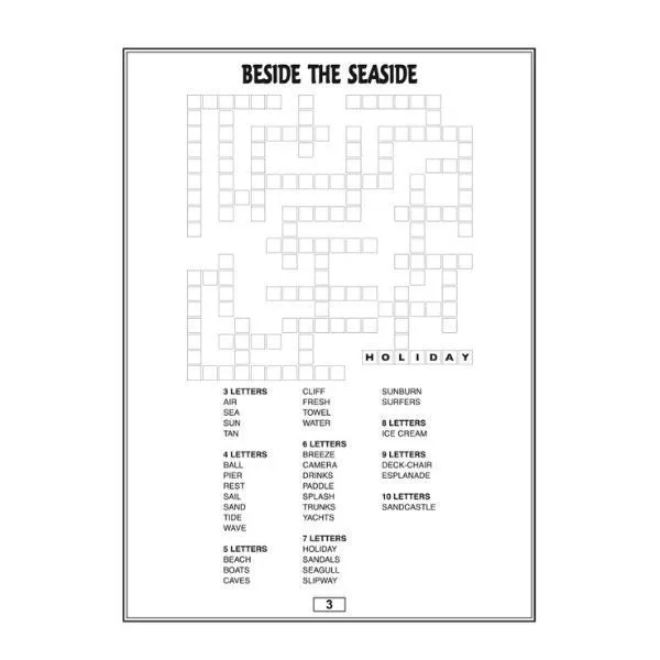 A4 Criss Cross - Assorted Challenging Puzzles High Quality Paper Relaxing Brain Teasers