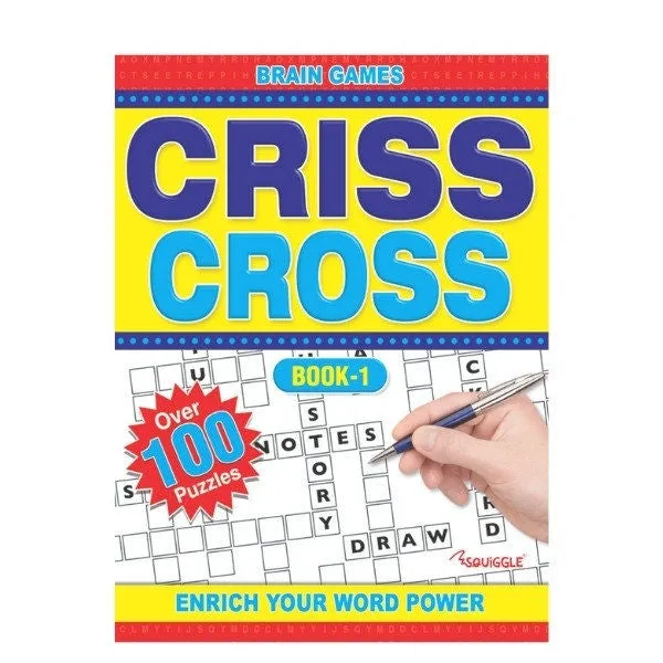 A4 Criss Cross - Assorted Challenging Puzzles High Quality Paper Relaxing Brain Teasers