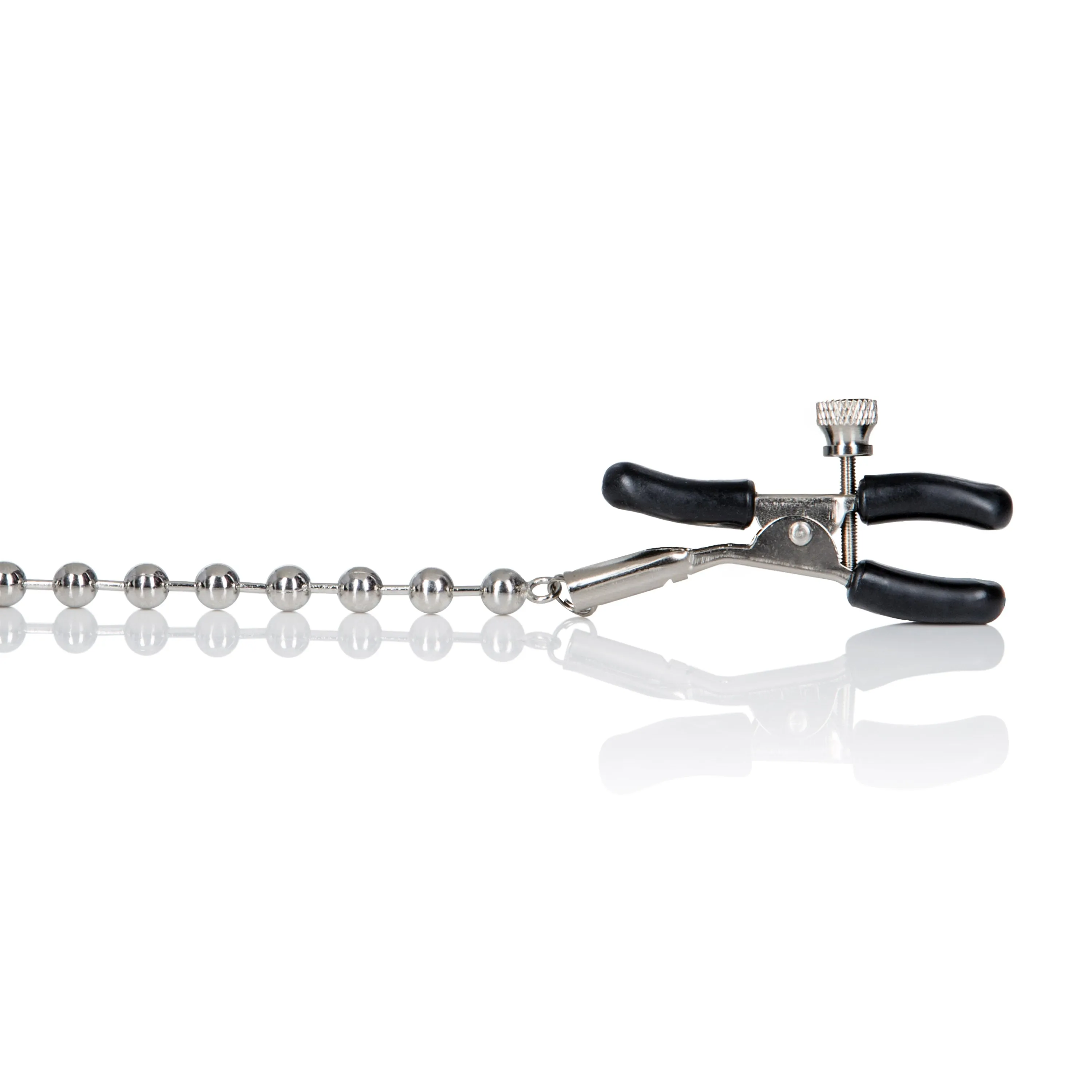 Adjustable Silver Nipple Clamps with Comfy Rubber Coating