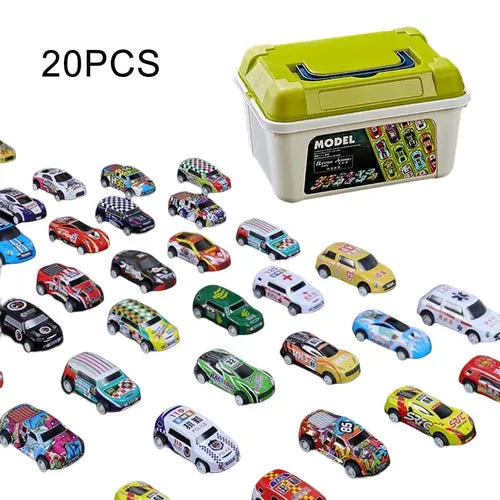 Alloy Racing Car Toy Set with Storage Box - Exciting Collectible Models