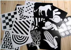 Black and white card for Preschool educational  baby  Visual training card animal cards  free shipping