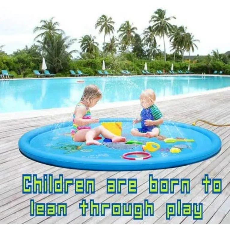 BoxGear Splash Pad Outdoor Sprinkler Play Mat for Kids