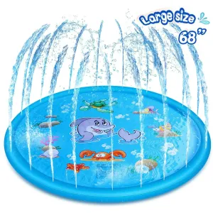 BoxGear Splash Pad Outdoor Sprinkler Play Mat for Kids