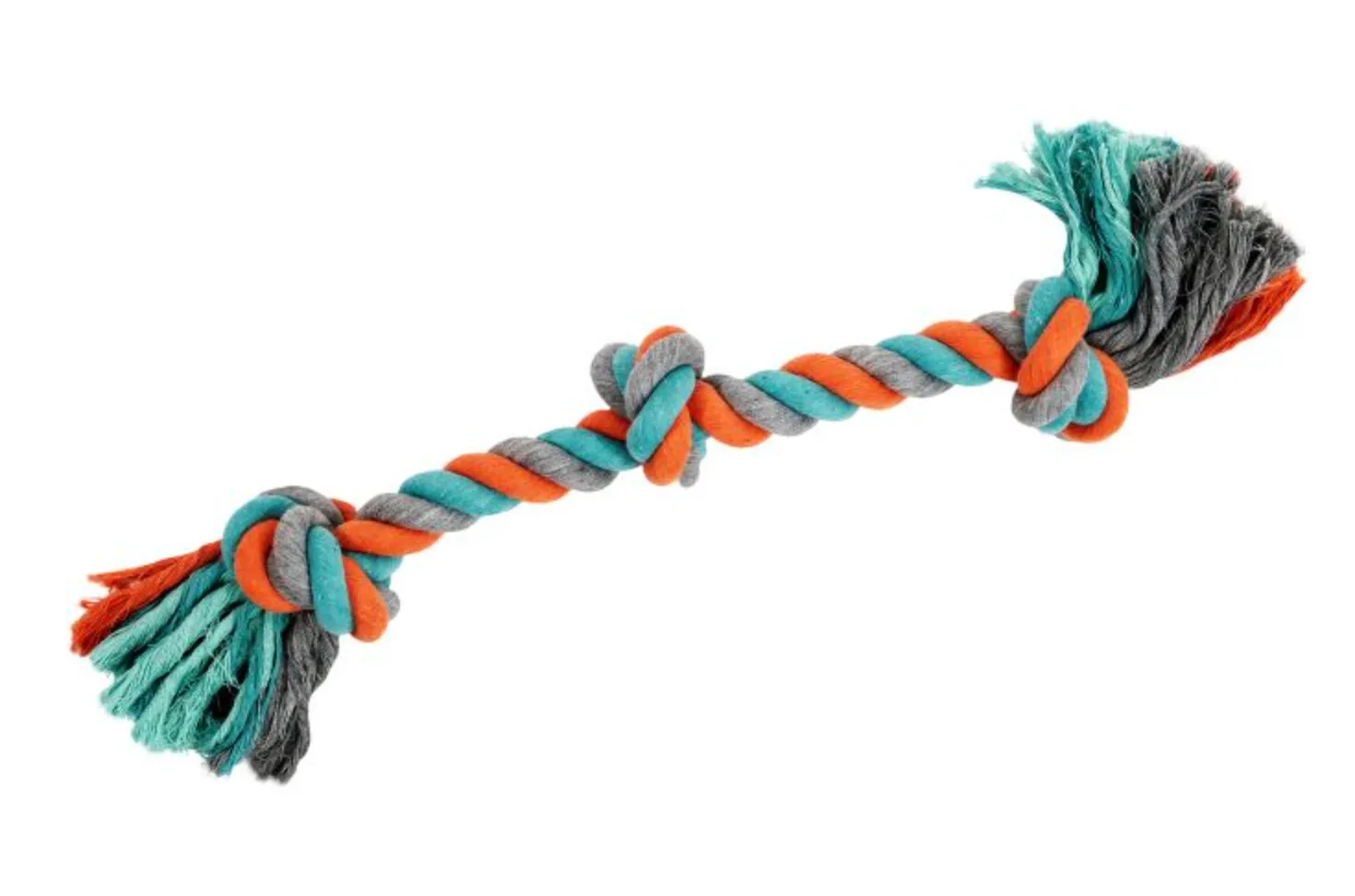 Bud'z Rope With 3 Knots - Orange And Blue Dog Toy (23.5)