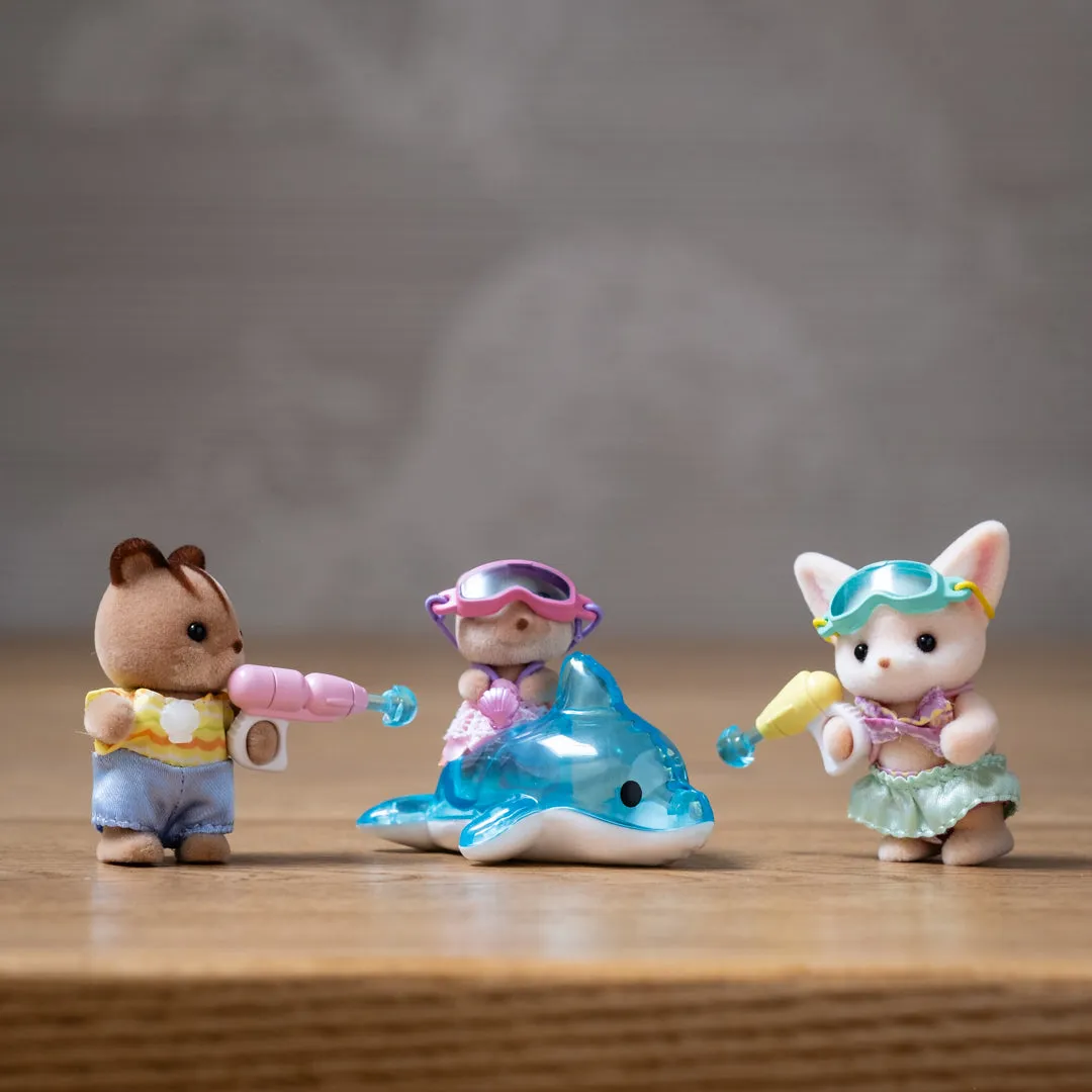 Calico Critters nursery friends pool fun trio