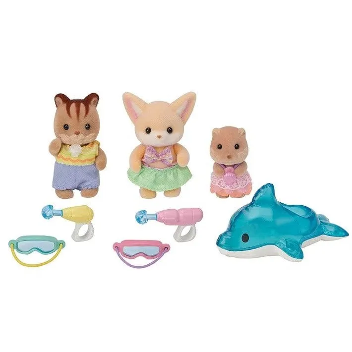 Calico Critters nursery friends pool fun trio