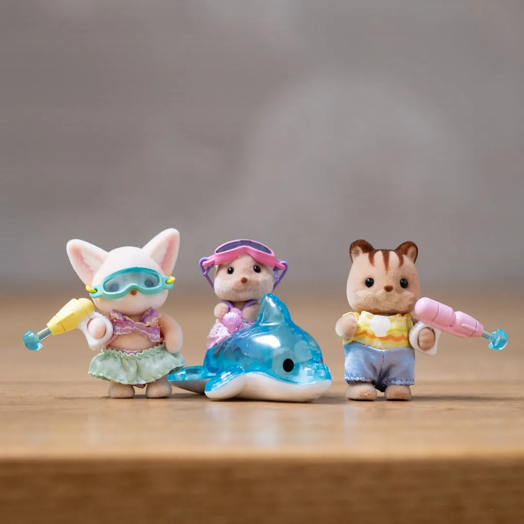 Calico Critters nursery friends pool fun trio