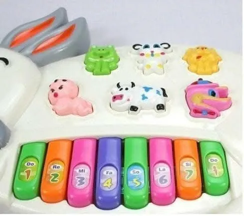 Cartoon Rabbit Keyboard for Kids/Musical Toys Piano for Babies with Different Voices