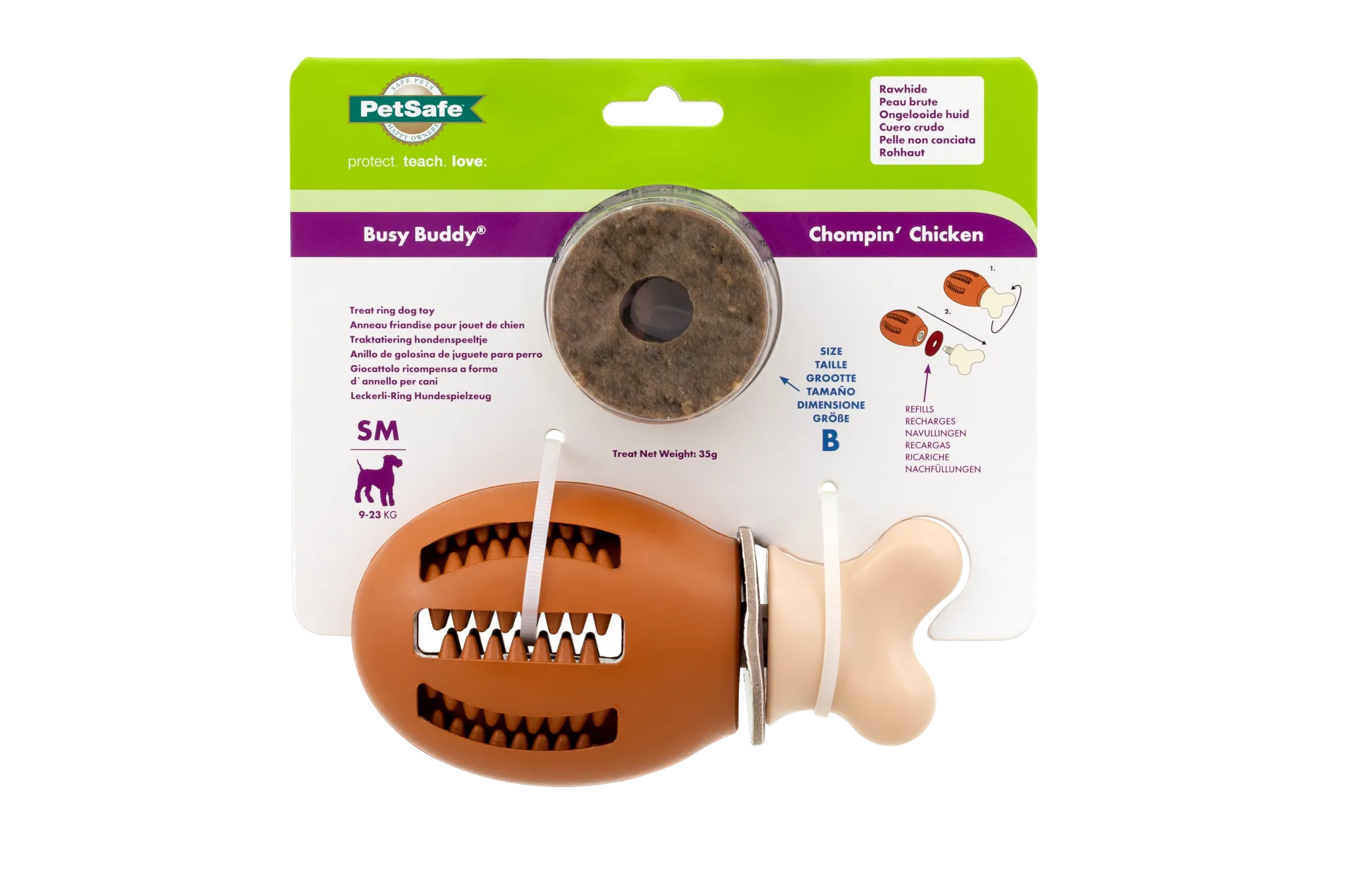 Chompin’ Chicken Treat Ring Dog Toy