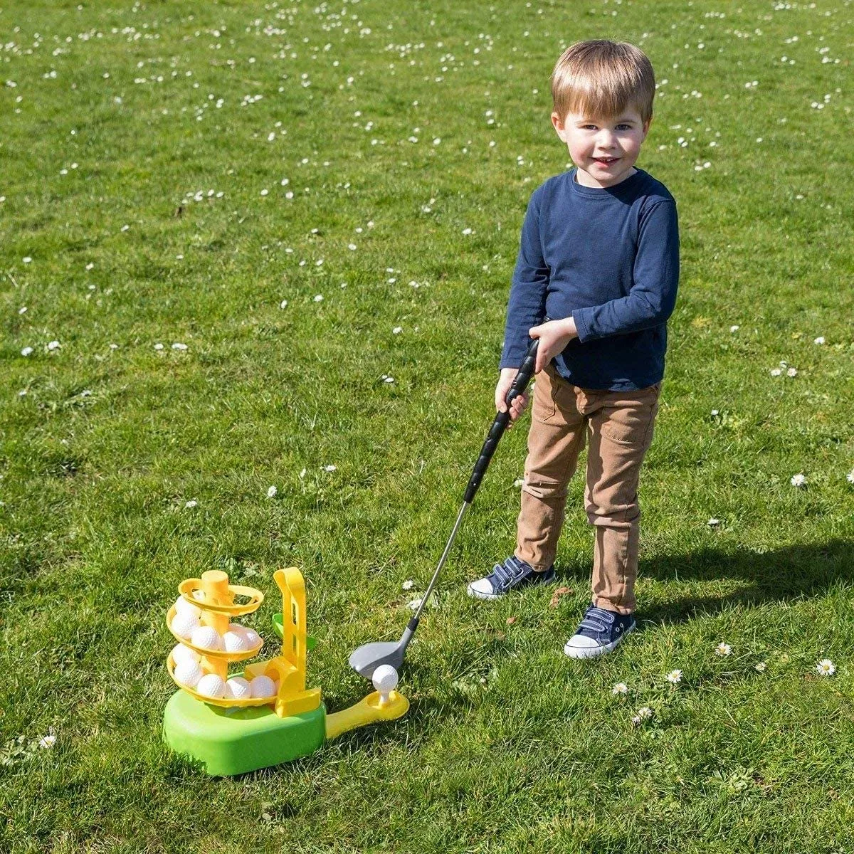 Dazmers Kids Golf Toys Set, Training Golf Balls & Clubs Equipment, Indoor Outdoor Sport