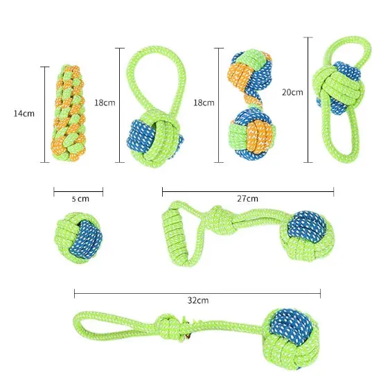 Dog Teeth Chew Rope Ball Toy