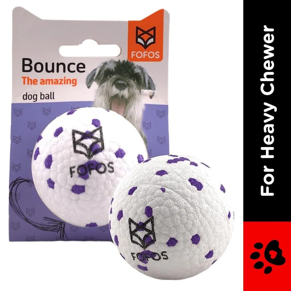 Fofos Super Bounce Chew Ball for Dogs (White)