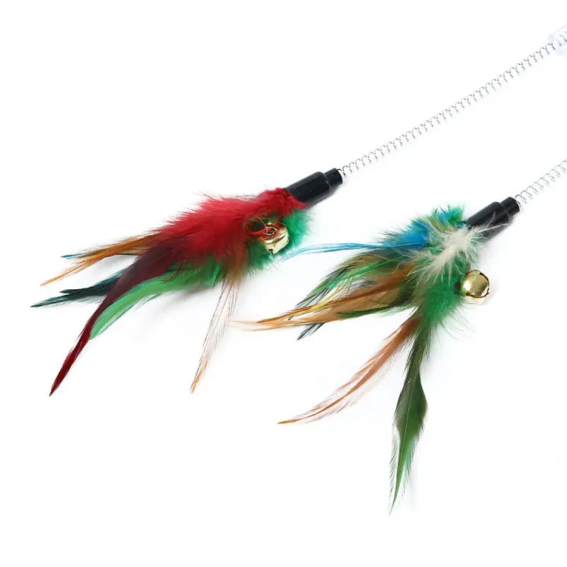 Interactive Spring Mouse & Feather Cat Toy