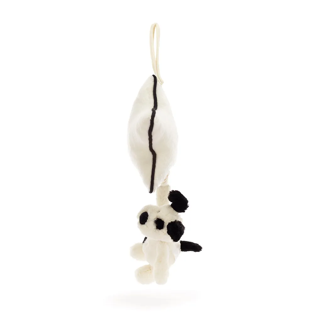 Jellycat Plush Toy Bashful Black & Cream Puppy Music Baby Toy