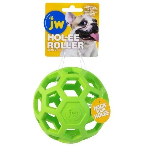 JW Pet Hol-ee Roller Ball Durable Rubber Dog Toy 5 Inch