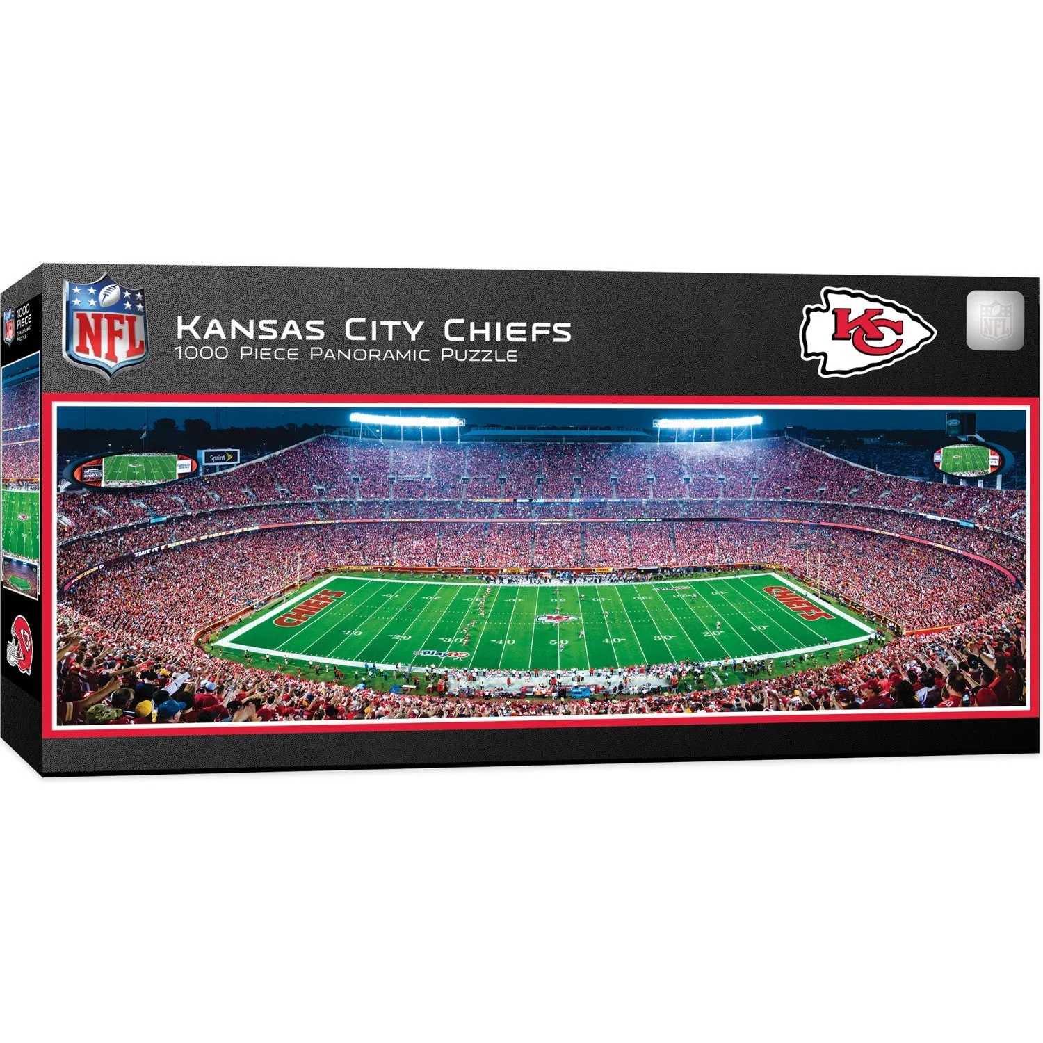 Kansas City Chiefs - 1000 Piece Panoramic Jigsaw Puzzle - Center View