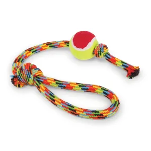 Kazoo Braided Rope Sling Tennis Ball Dog Toy