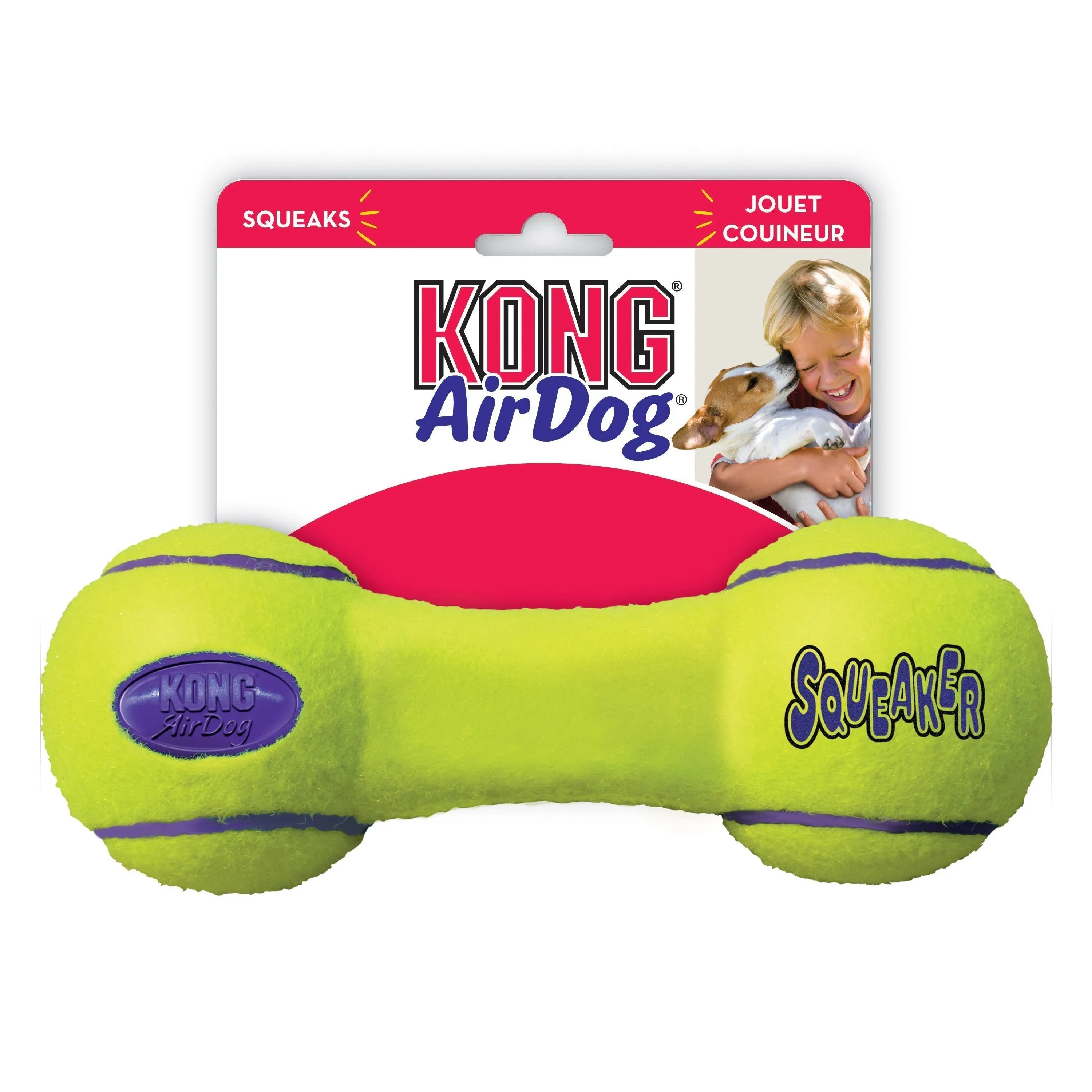 KONG Airdog Squeaker Dumbbell Small Dog Toy^^^