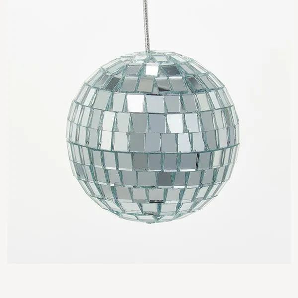 Kurt Adler Mirror Disco Ball Glass Ornament, 6-Piece Box Set, C1521