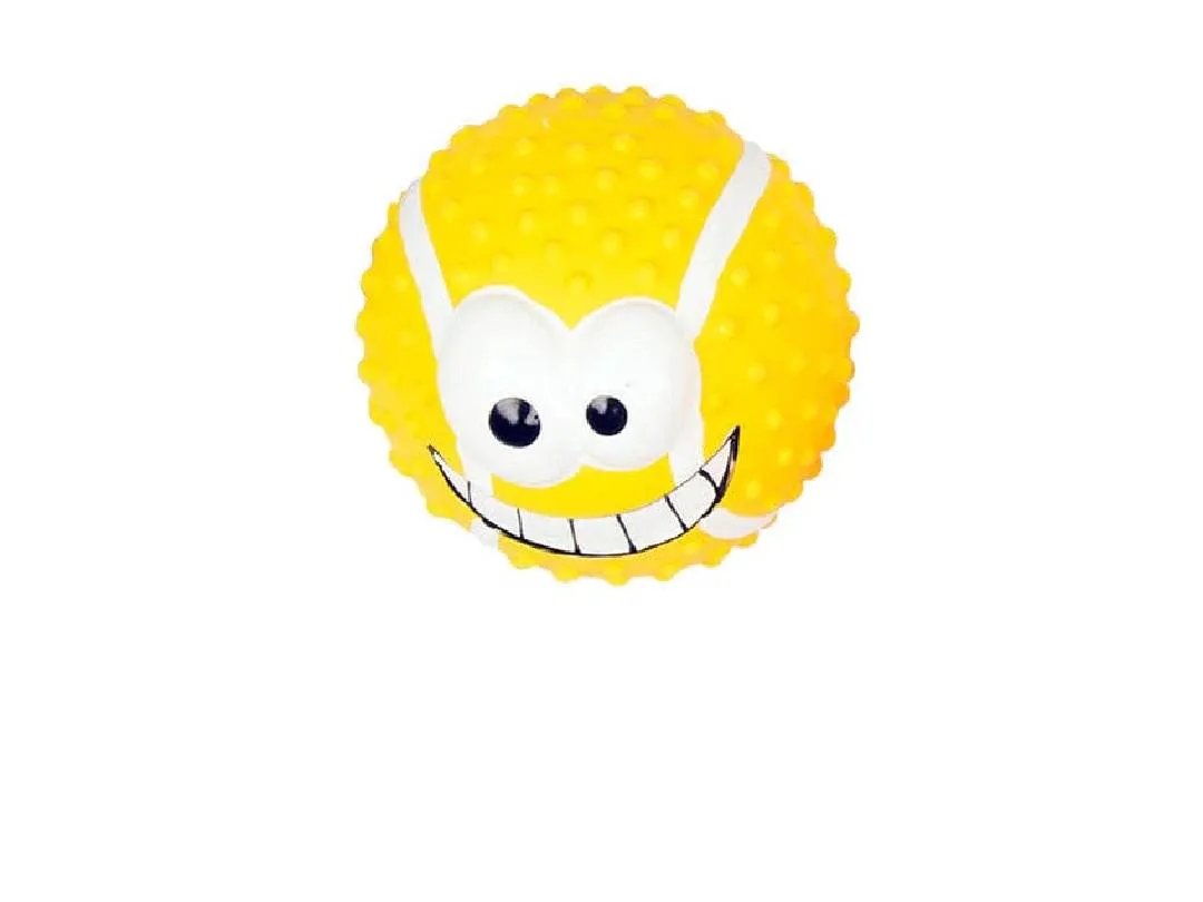 Latex Tennis Ball Smiley Mix 6,5cm - display mixed colors