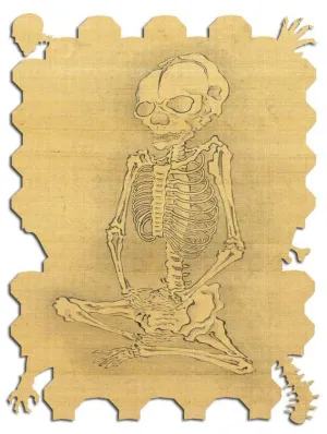 Meditating Skeleton Wooden Jigsaw Puzzle