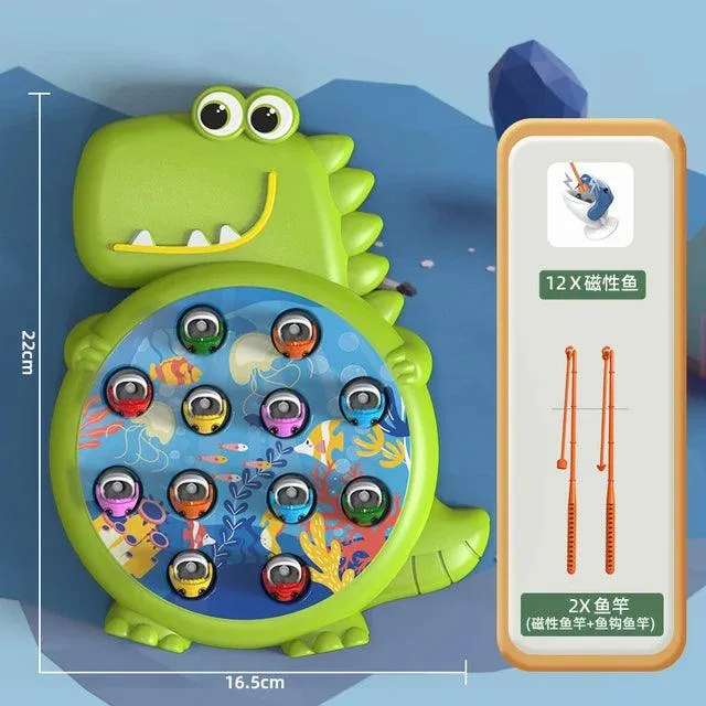 Montessori-Inspired Dinosaur Magnetic Fishing Game for Kids