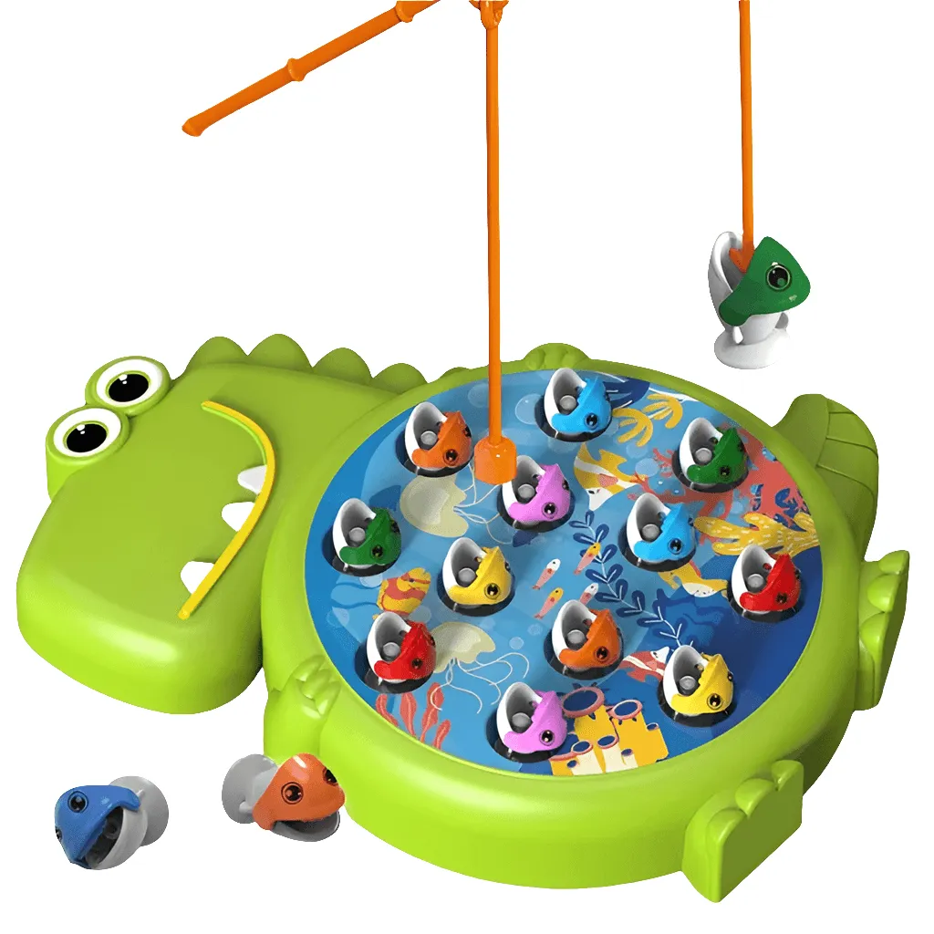 Montessori-Inspired Dinosaur Magnetic Fishing Game for Kids