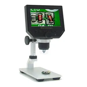 Mustool G600 Digital Metal Stand 1-600X 3.6MP Microscope Magnifier 4.3in HD LCD