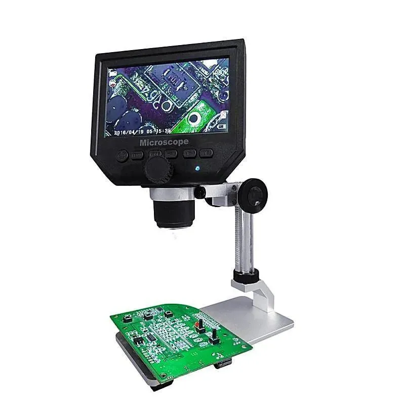 Mustool G600 Digital Metal Stand 1-600X 3.6MP Microscope Magnifier 4.3in HD LCD