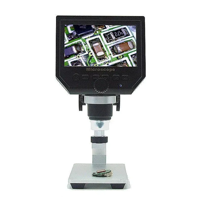 Mustool G600 Digital Metal Stand 1-600X 3.6MP Microscope Magnifier 4.3in HD LCD