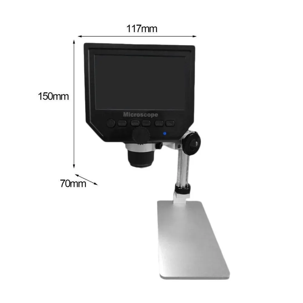 Mustool G600 Digital Metal Stand 1-600X 3.6MP Microscope Magnifier 4.3in HD LCD