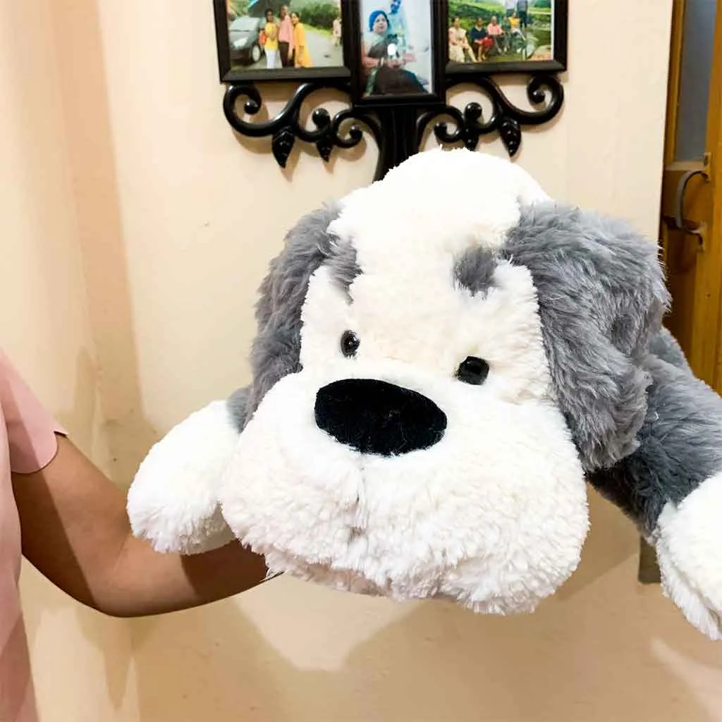 Noodle - The Cuddly Plush Dog (Grey)