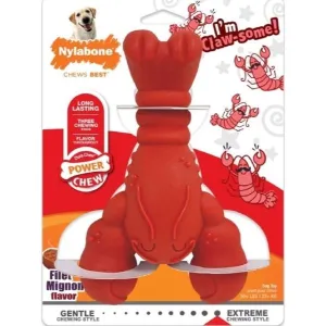 Nylabone Filet Mignon Flavor Power Chew Lobster Dog Toy XL Super