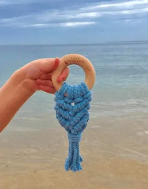 Ocean Blue Macrame Teether