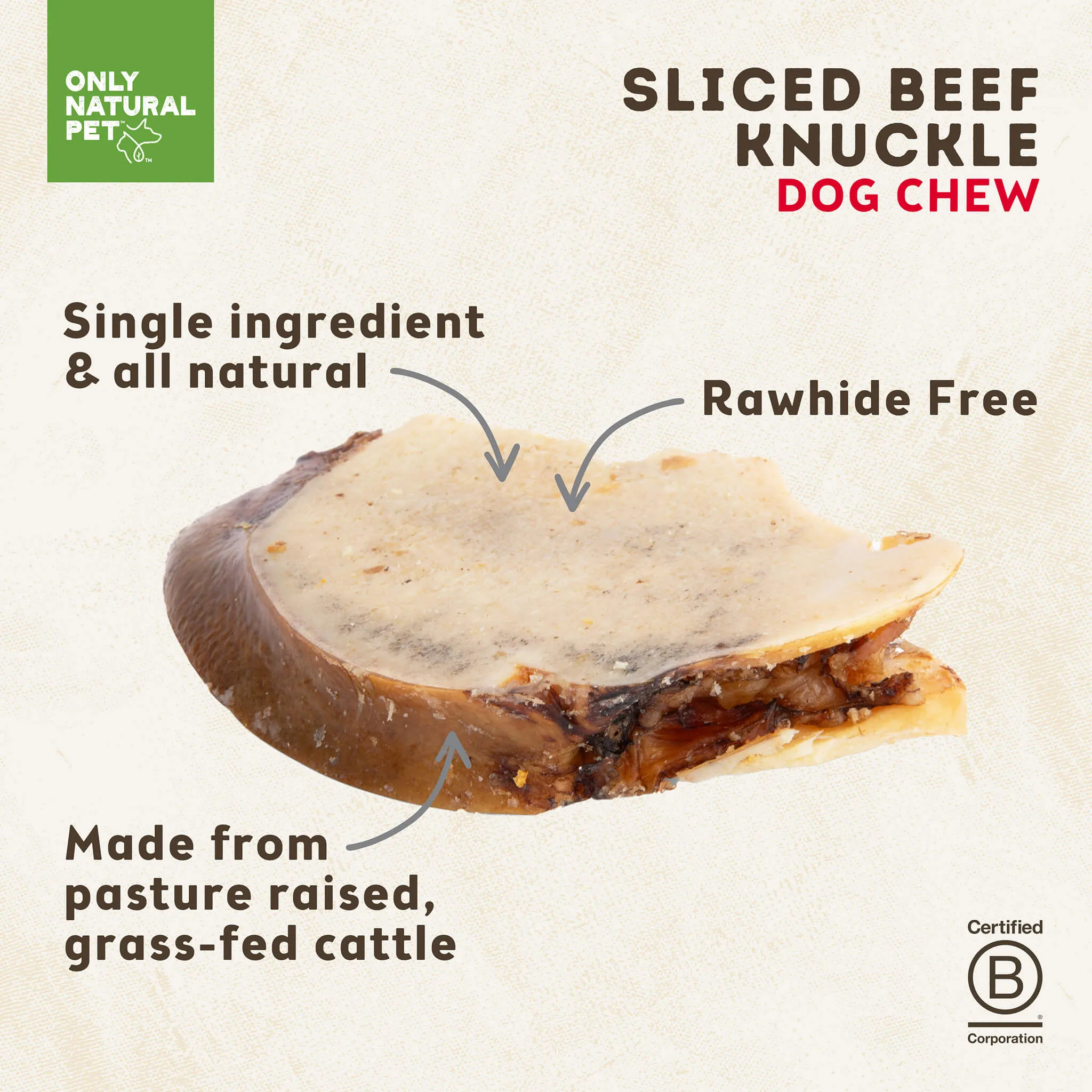 Only Natural Pet Sliced Beef Knuckle Dog Chew