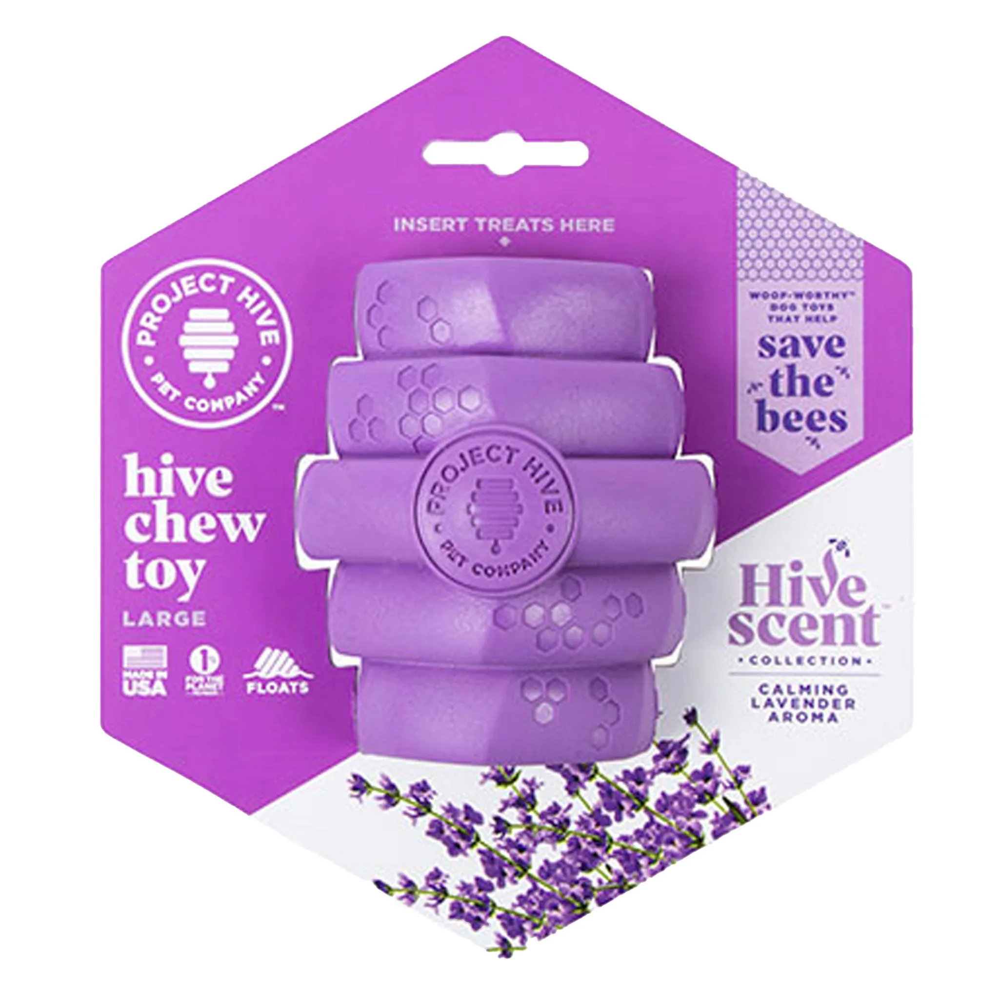 Project Hive Scented Large Chew Dog Toy - Lavender