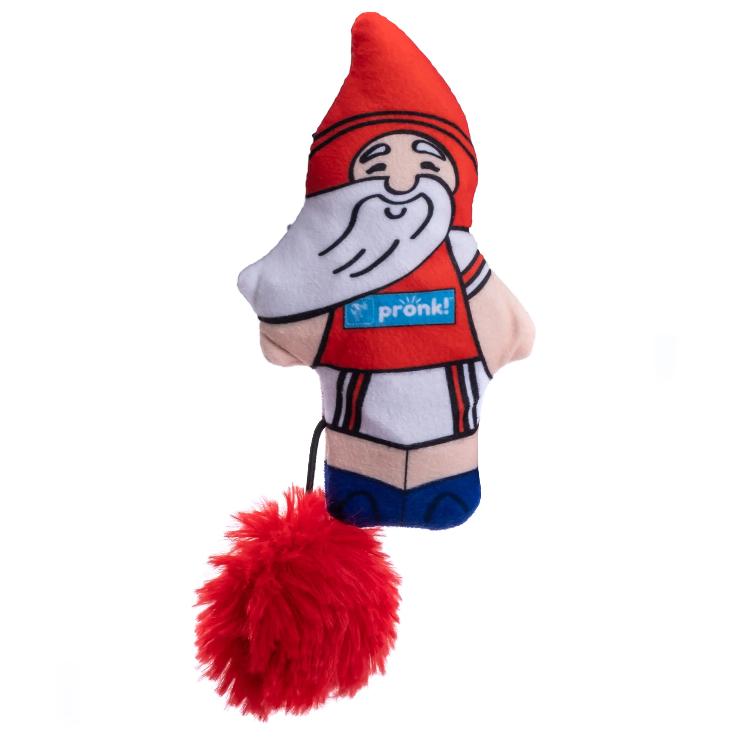 Pronk! Goal Soccer Player Garden Gnome 6 Inch Plush with Bell Ball Crinkle Cat Toy with Chirpy Bird Sound