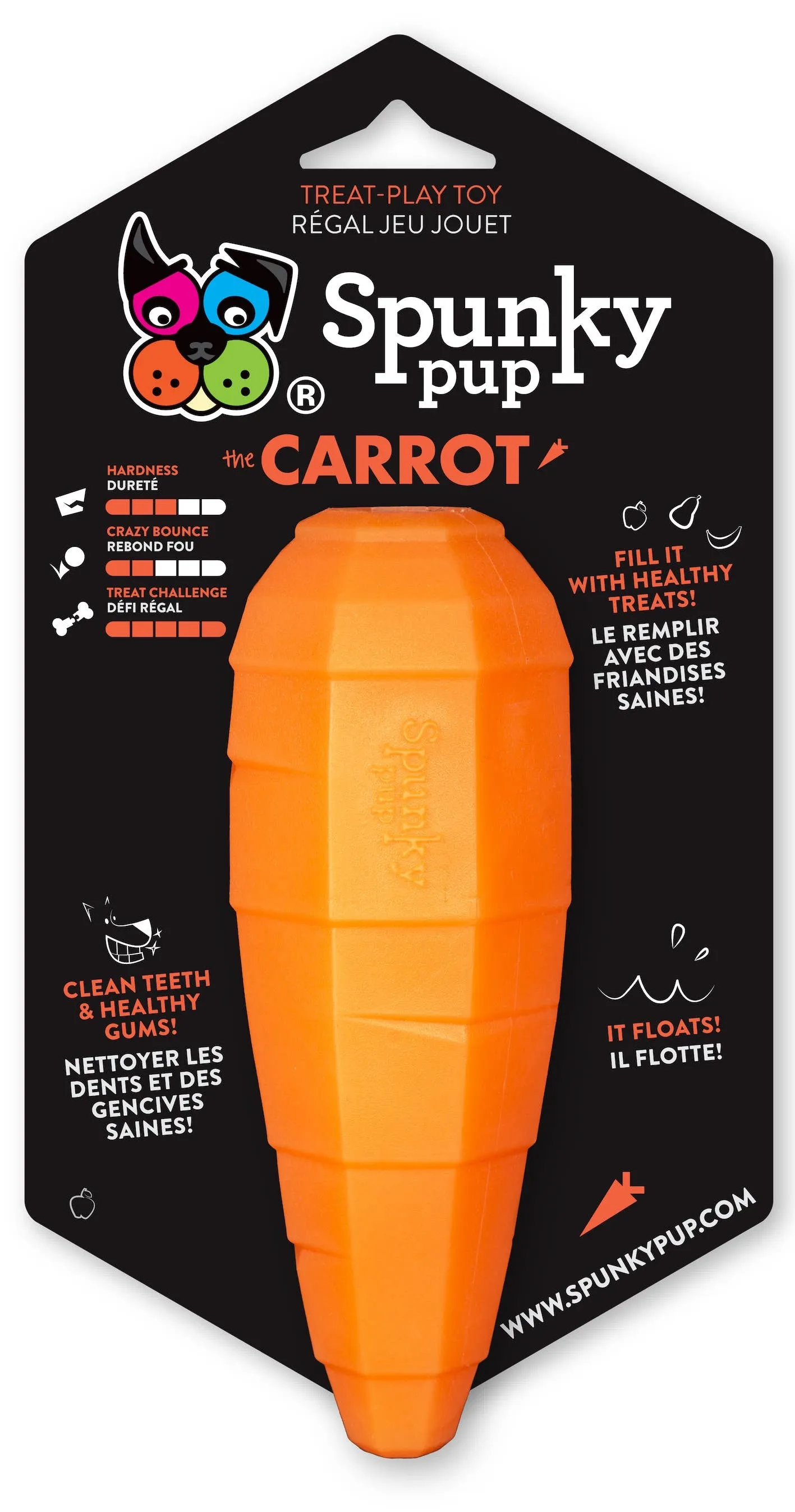 Spunky Pup - Treat Dispensing Fruits and Veggies - Carrot