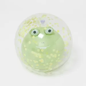 SUNNYLiFE 3D Inflatable Beach Ball Cookie the Croc Light Khaki