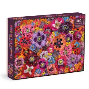 Troy Litten Bees in the Poppies 1000 Piece Puzzle