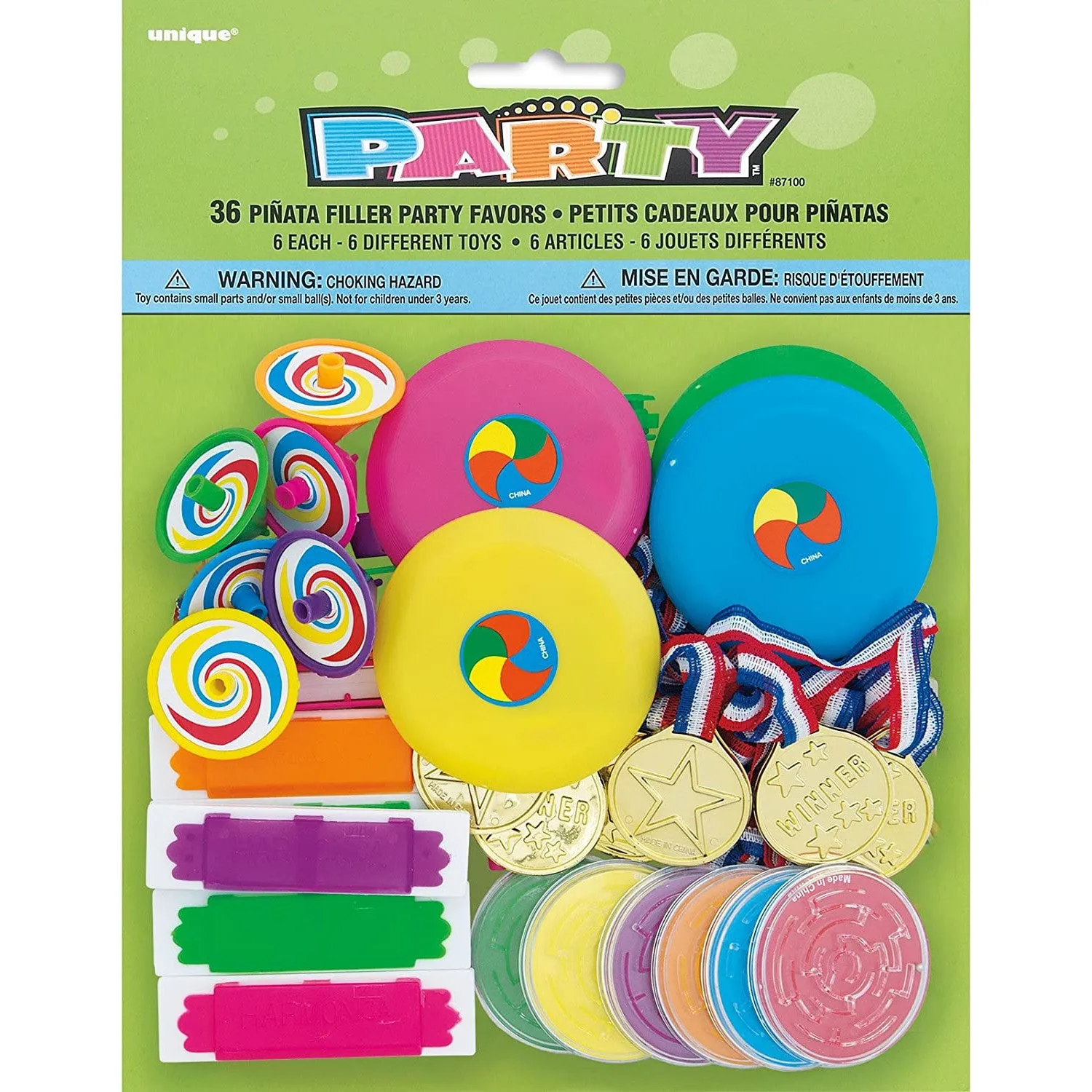 Unique Assorted Toys and Party Favors Pinata Filler, 36pc