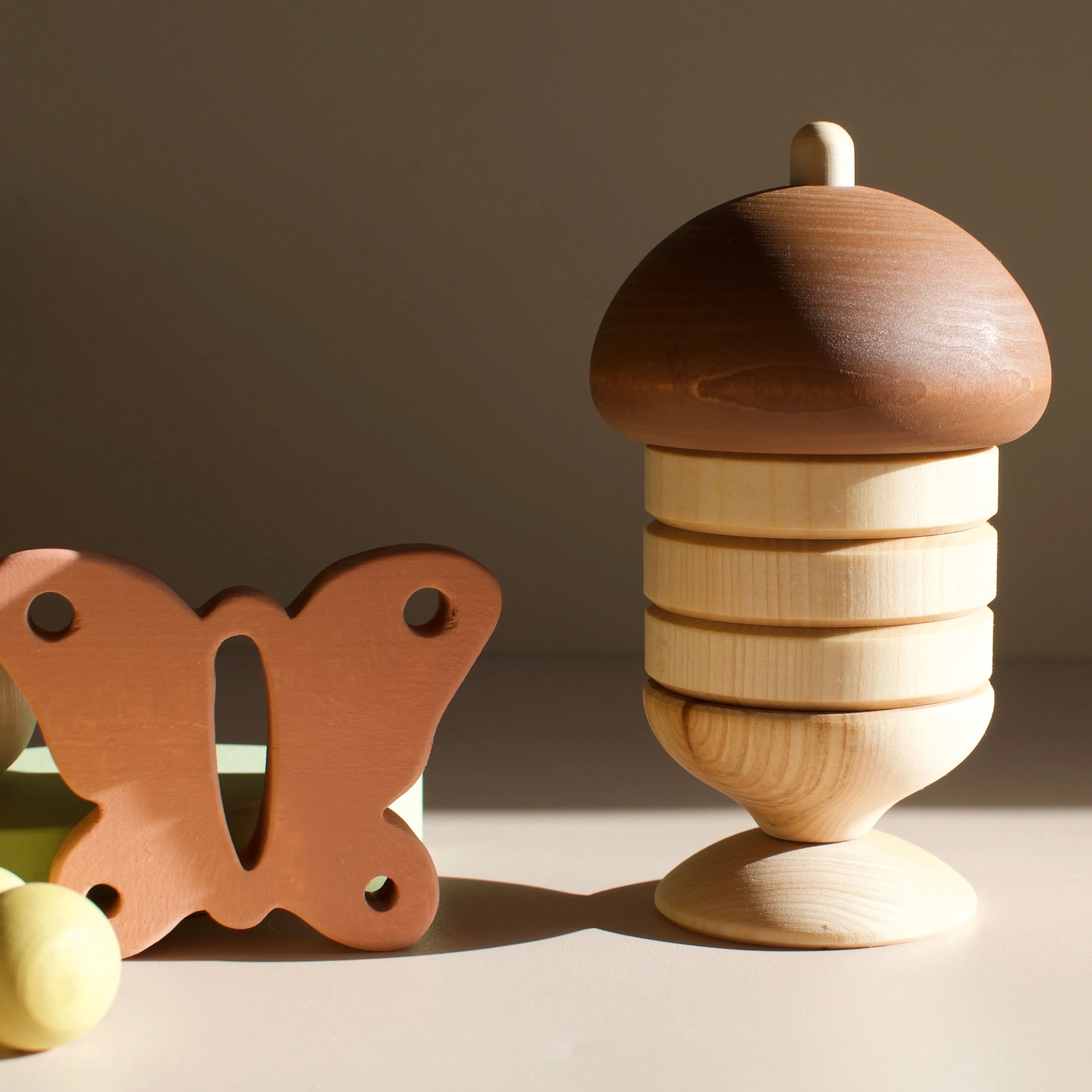 Wooden Stacking Acorn