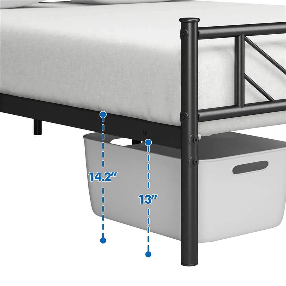 Yaheetech 13 Inches Metal Mattress Foundation for Storage