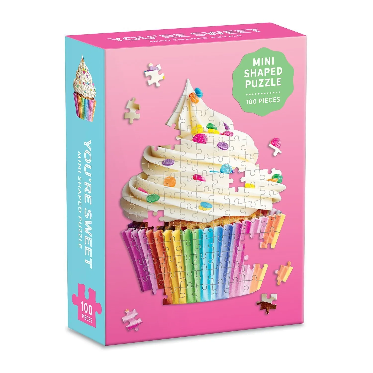 YOU'RE SWEET CUPCAKE 100 PIECE MINI SHAPED JIGSAW PUZZLE